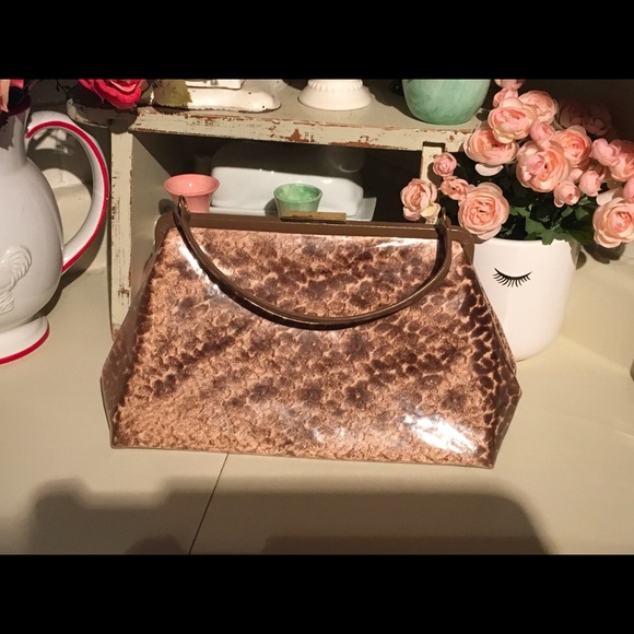 Vintage Antique Chocolate Brown Velvet Purse - Picture 2 of 8